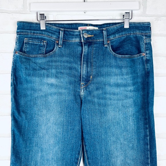 Signature Levi Strauss Womens Mid Rise‎ Bootcut Jeans Blue Denim Size 12M - Picture 4 of 15